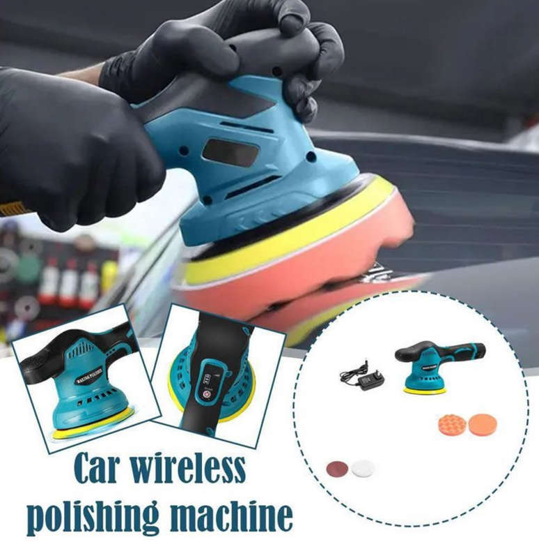 12V Electric Car Polisher Machine with Polishing Pad Kit