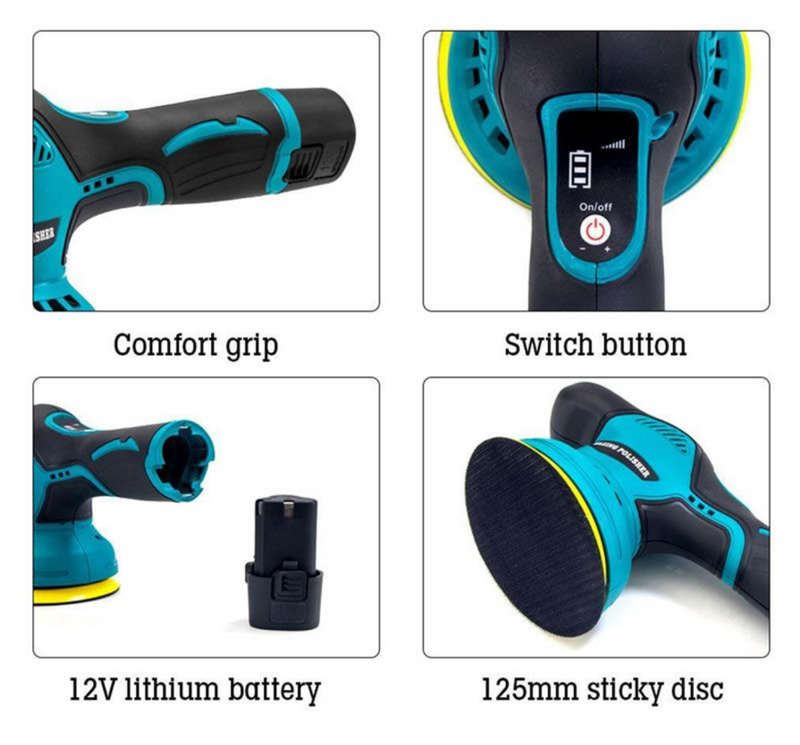 12V Electric Car Polisher Machine with Polishing Pad Kit