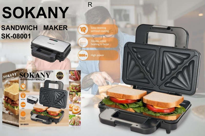 Sokany Multifunctional Grill Maker- Non-Stick Double Sided Heating