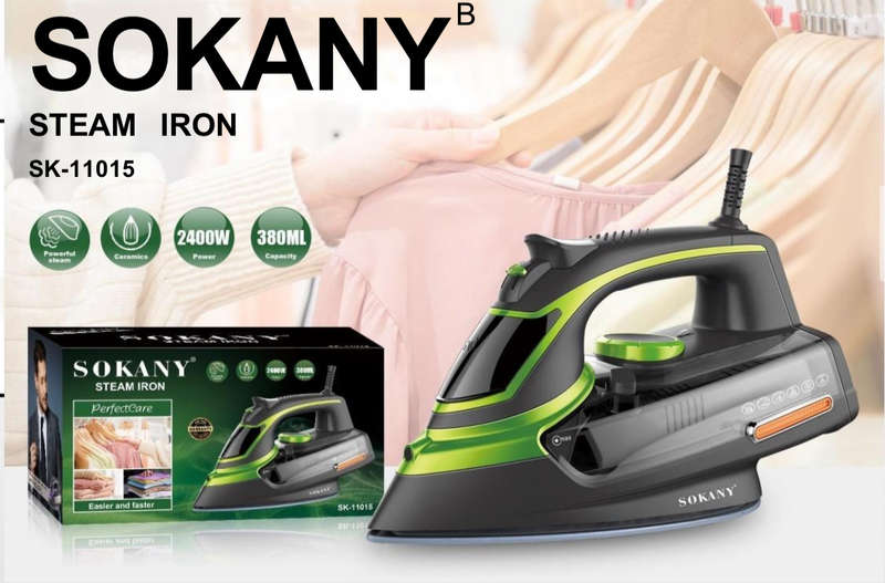 Sokany Ceramic Plate Non-Stick Steam Iron - SK-11015