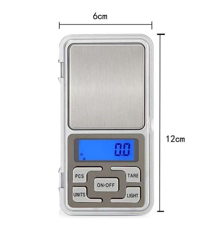 Pocket Size Kitchen or Jewellery Scale - 200g/0.01g - Silver