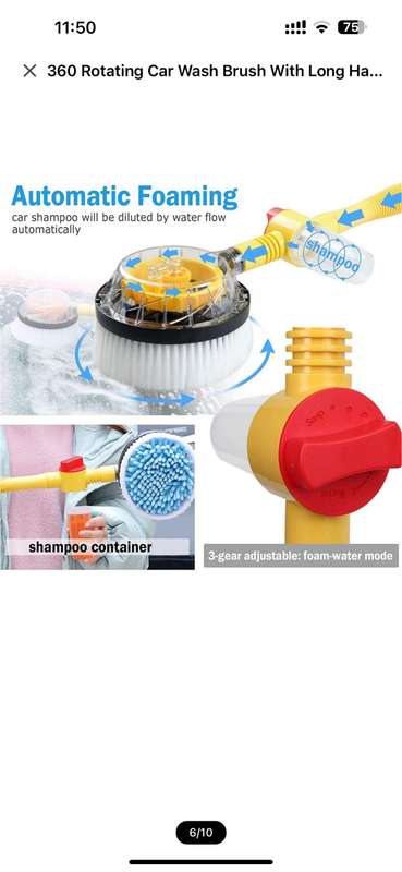 360 Rotating Car Wash Brush With Long Handle SET