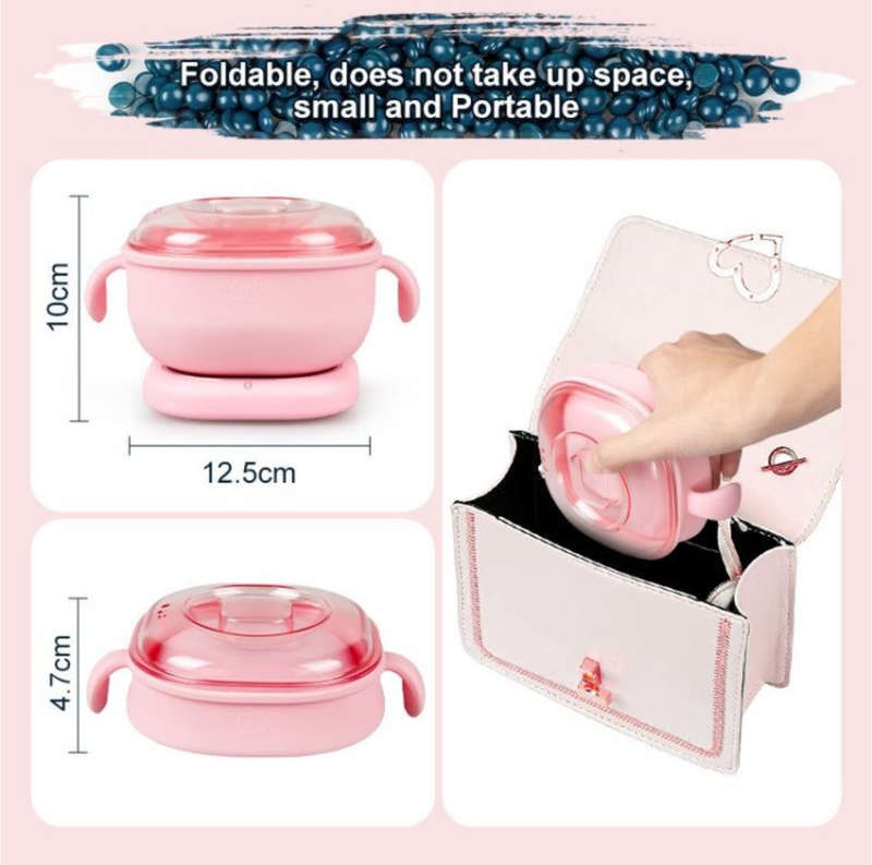 100W - 400ml Wax Heater Foldable Silicone Hair Removal Wax Machine