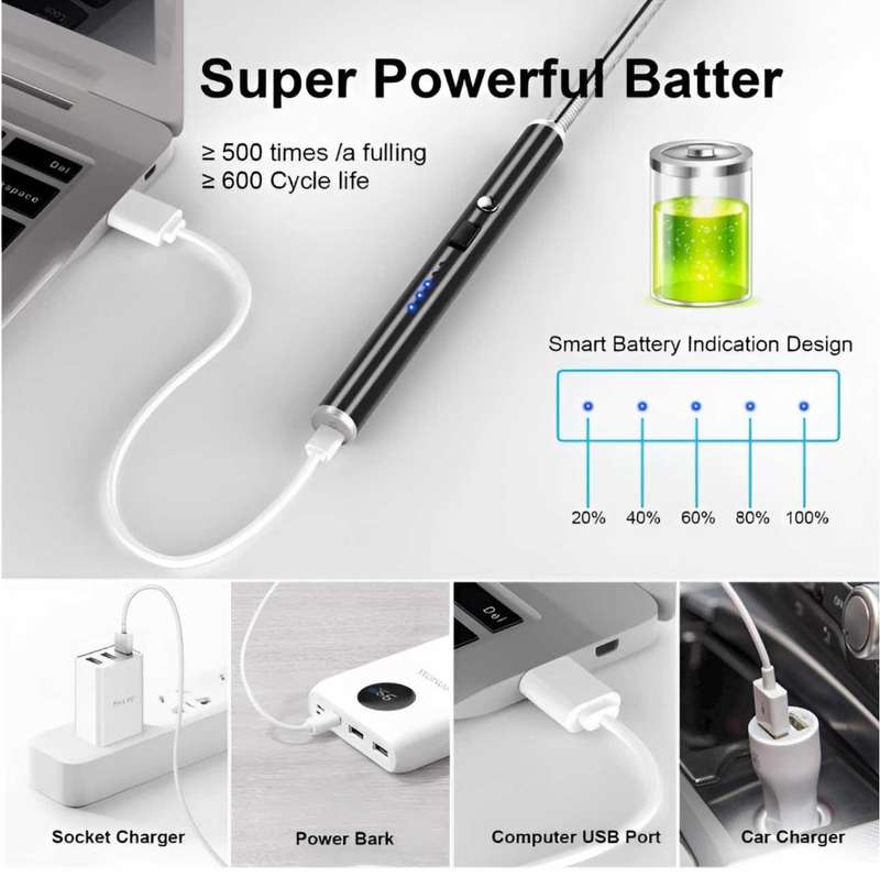 USB Rechargeable Plasma Lighter - Flameless and Windproof