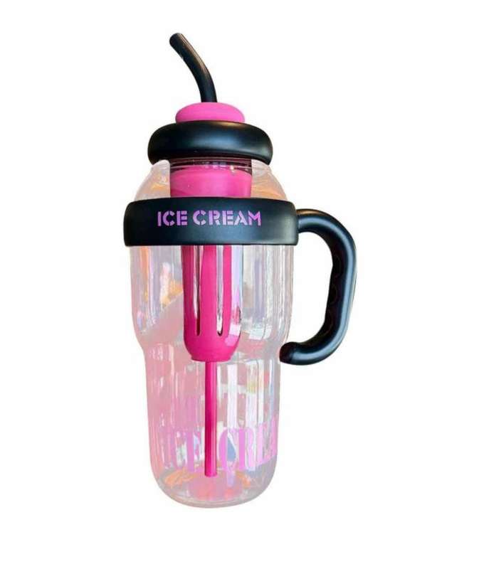 Portable Plastic Water& Icecream Bottle 1200ml With Tea Infuser Straw