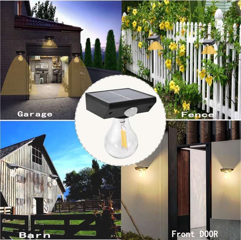 Motion Sensor Solar Porch Lights