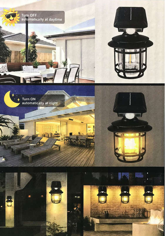 Solar Garden Wall Light with Motion Sensor (JD-1578)