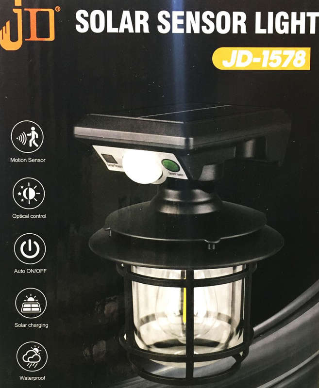 Solar Garden Wall Light with Motion Sensor (JD-1578)