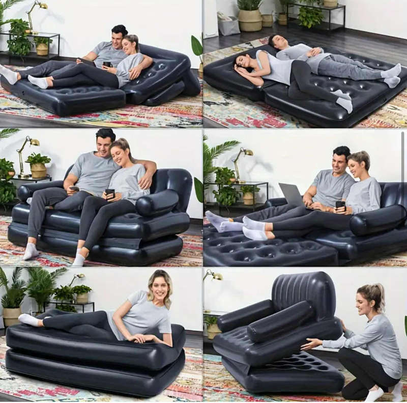 Five-in-One Inflatable Sofa Bed for 2 People