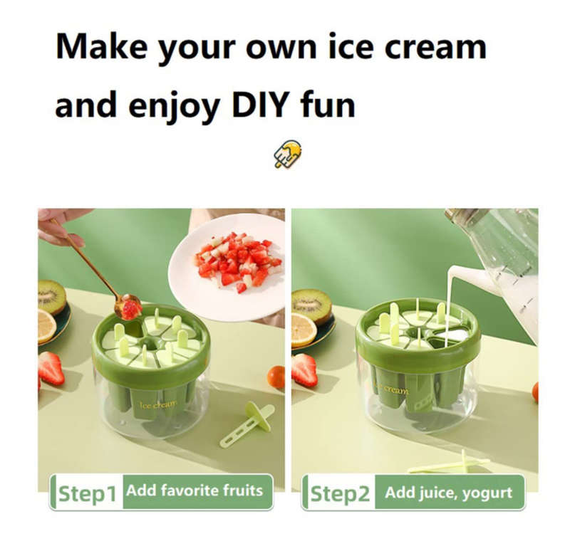 DIY Reusable Homemade Easy Release Ice Cream Mold And Popsicle Maker