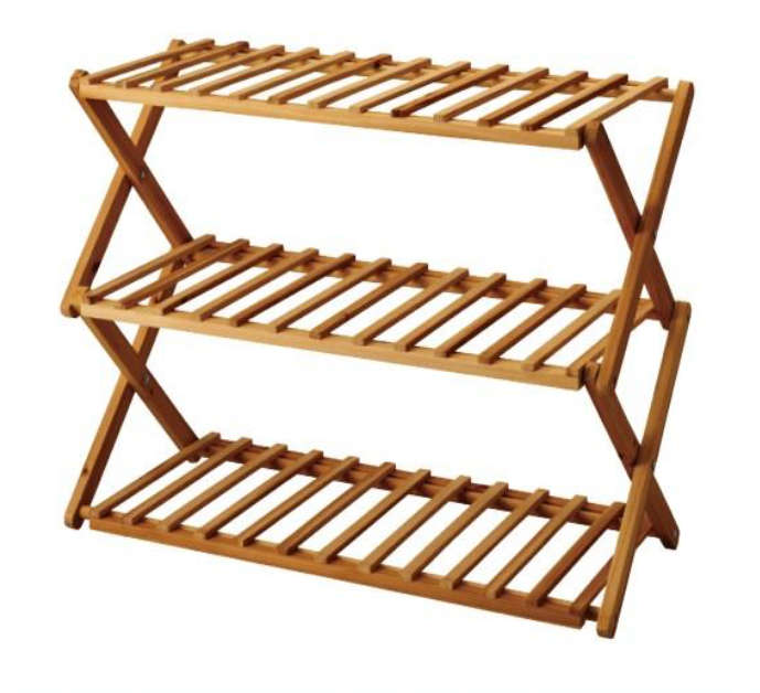 Wooden storage rack, wooden shoe rack, wooden material, 3-layer specifications, household