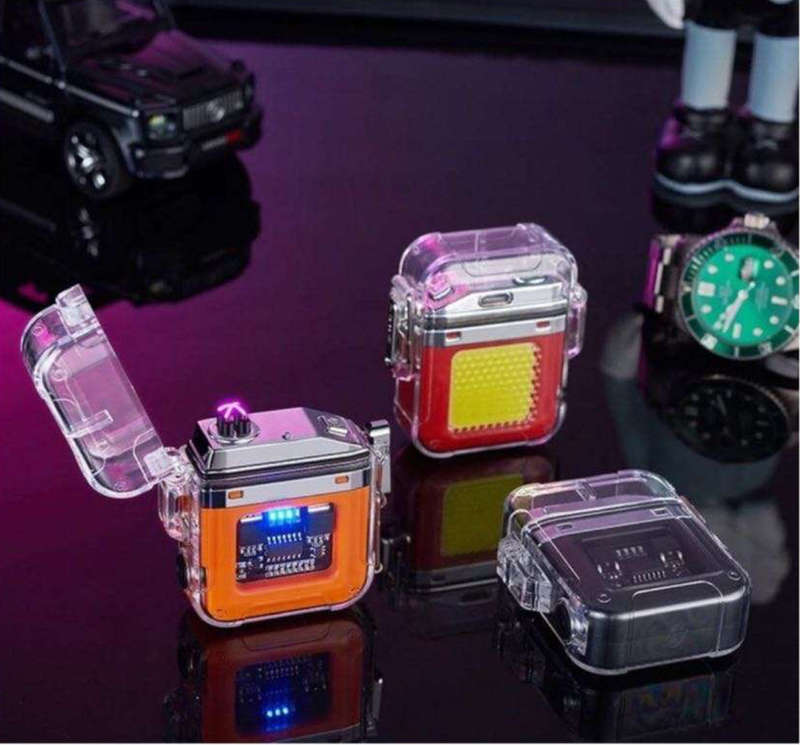 USB Rechargeable Eletronic Cigarette Lighter With Flash Light AT-151