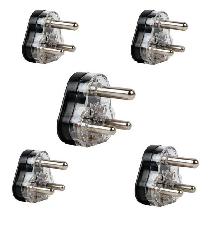Electrical 16Amp Adapters Pin Plug Top (pack of 5)