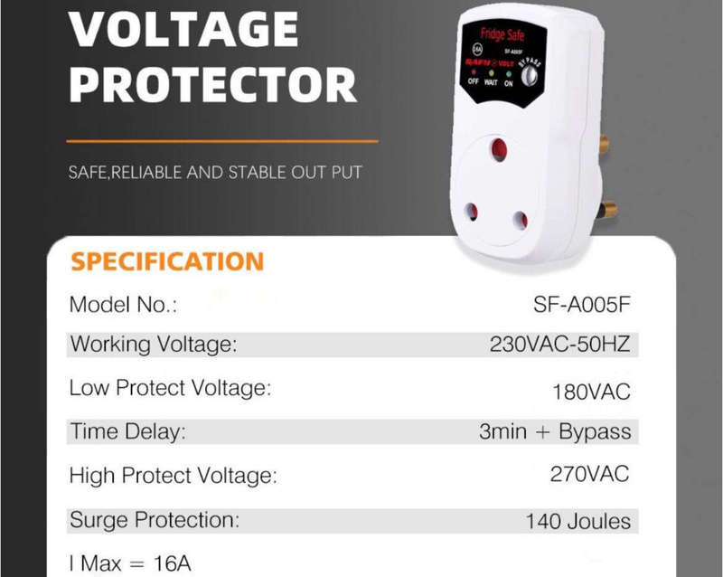 SAFY Fridge safe voltage protection