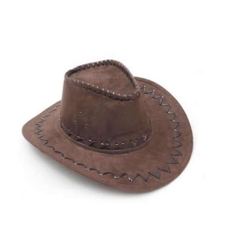 Unisex Cowboy Farm Sun Summer Hat- dark brown