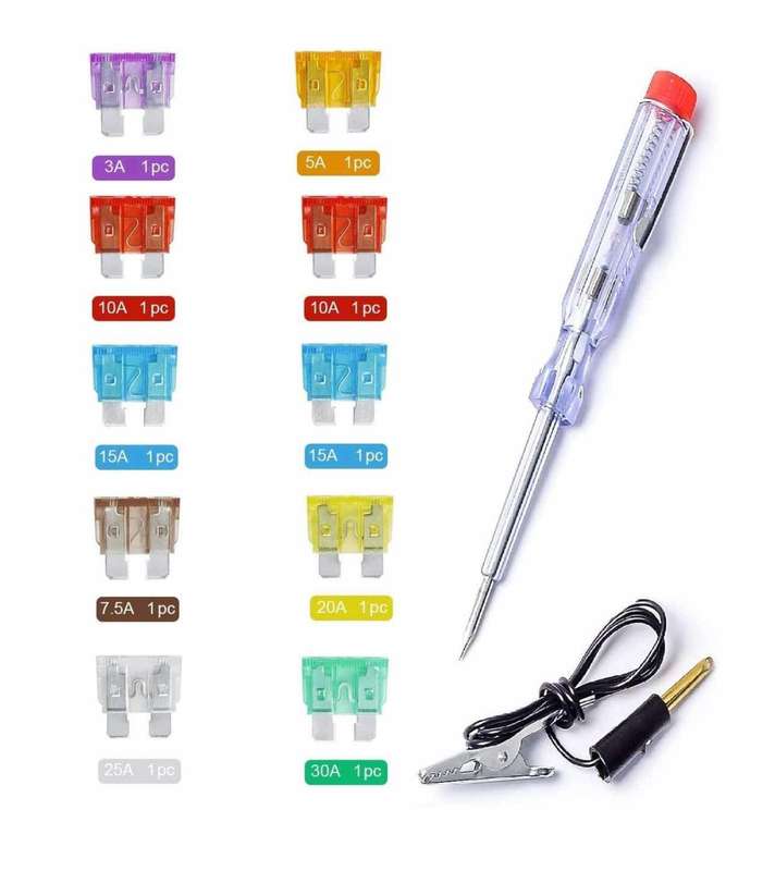 11 Piece Car Safety Blade Fuse Set
