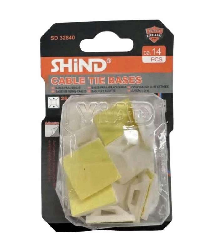 Shind Cable Tie Bases Pack - 14 Pieces