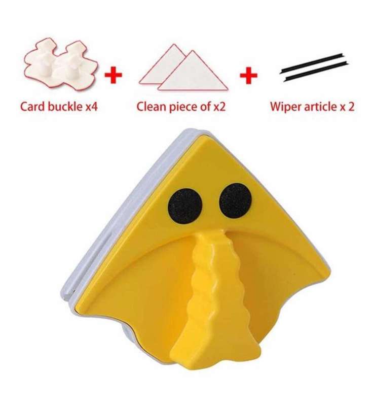 Double-Sided Yellow Glass Cleaner