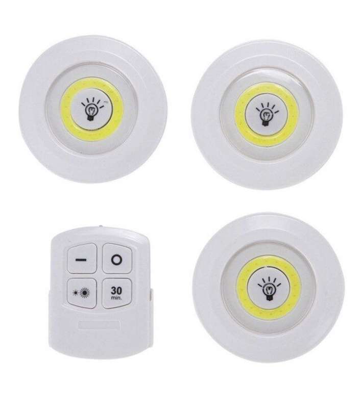 LED Light with Remote Control - Set of 3