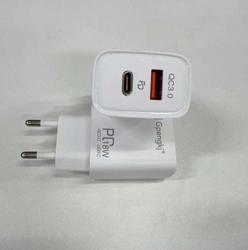Type C-Charging Adapter 18Watt Dual Type C+ USB Port
