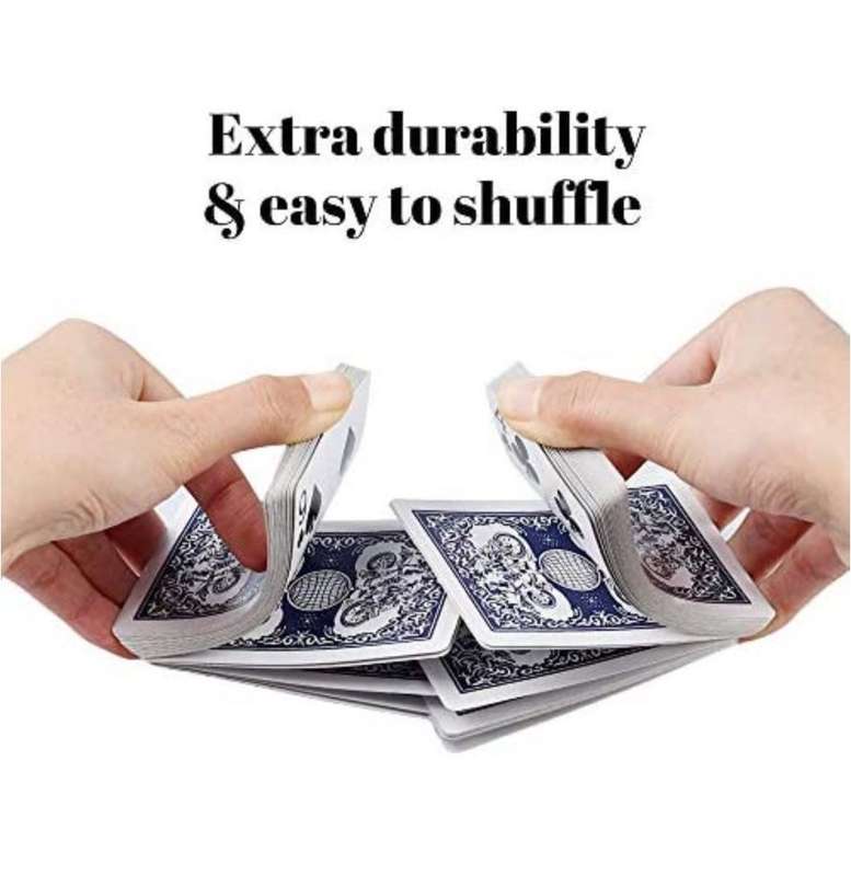 Poker Size Plastic Coated Playing Cards Pack of 2