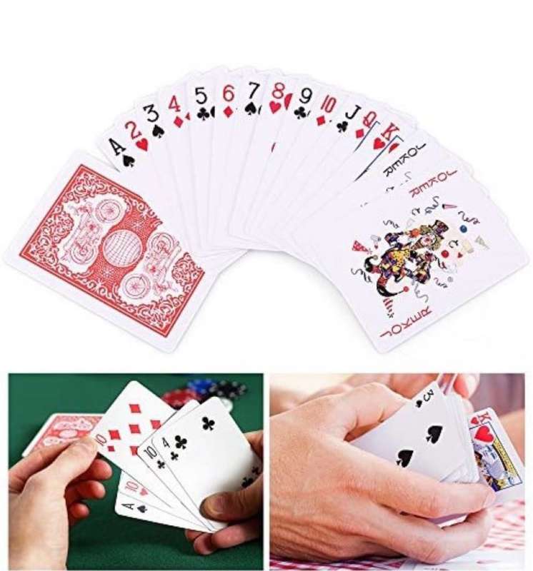 Poker Size Plastic Coated Playing Cards Pack of 2