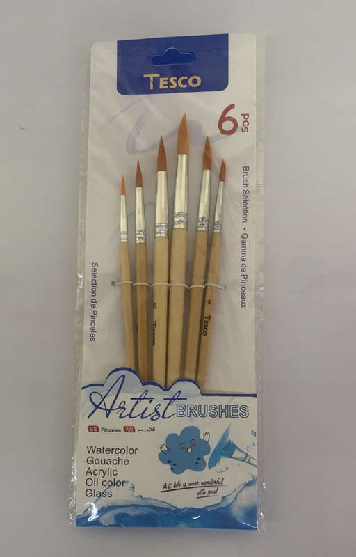 Paint Brushes - Art & Craft  - (6 pcs one pack)