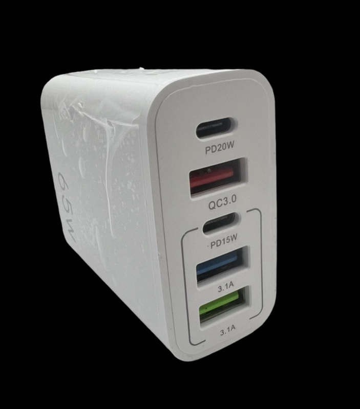 65W Fast Charger Adepter - 3USB+2PD