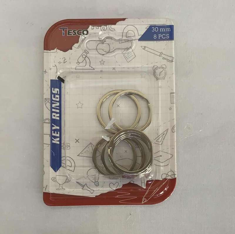 key Rings Silver 30MM (8PCS)