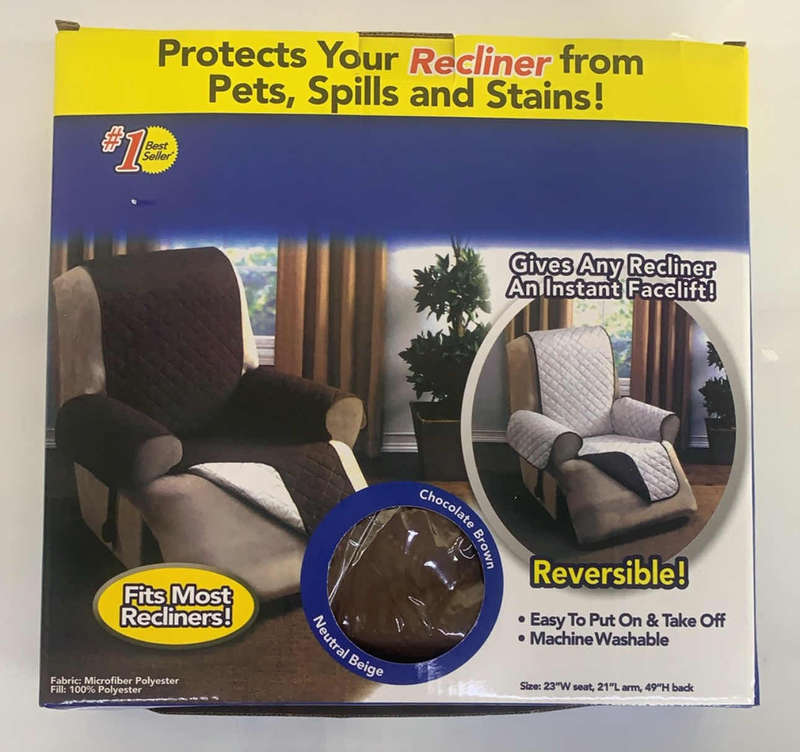 Deluxe Single Seater Reversible Sofa Furniture Protector-Brown