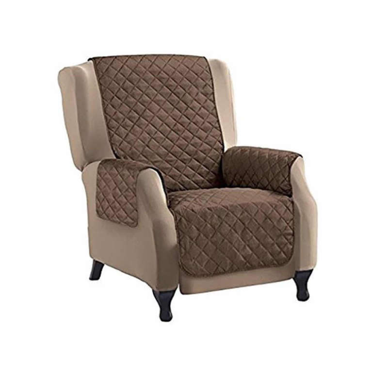 Deluxe Single Seater Reversible Sofa Furniture Protector-Brown