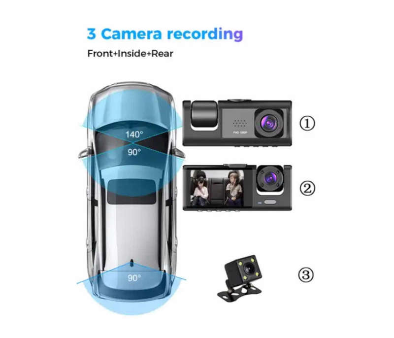 Clear Vision Traffic Recorder With Suction Cup