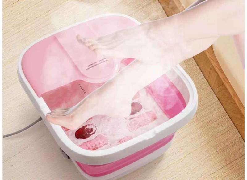 Pink & White Foot Bath Machine And A Keyholder