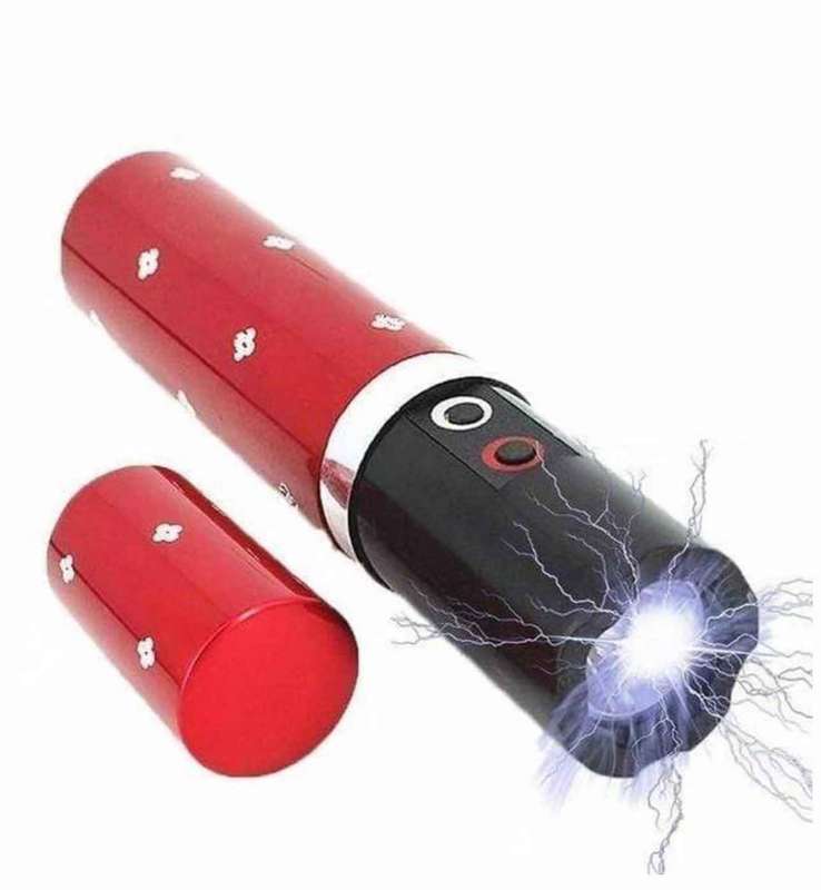 Mini Lipstick Self-Defensive Flashlight With Tazer