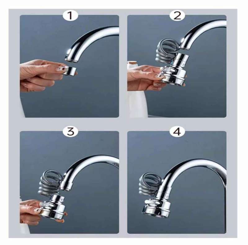 Sink Faucet Head Extender - 360 Degree Rotation