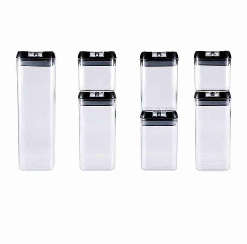 7PieceTransparent Lockable Plastic Food Storage Containers