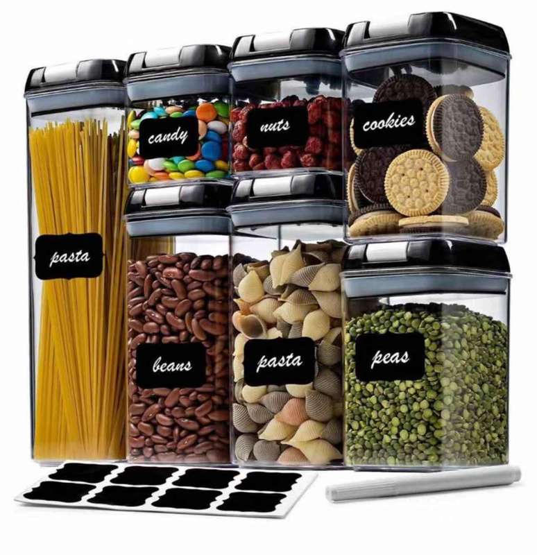 7PieceTransparent Lockable Plastic Food Storage Containers