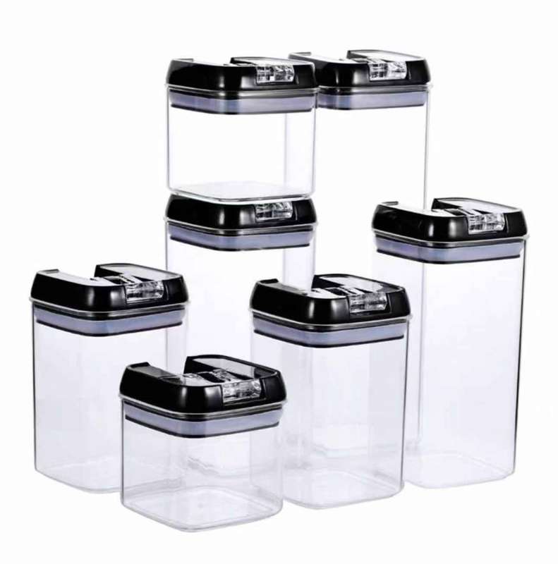7PieceTransparent Lockable Plastic Food Storage Containers
