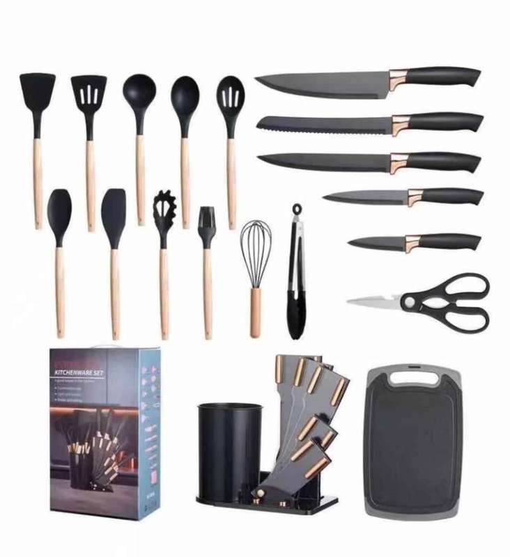 Silicone Cooking Utensils Set - 19 Pieces