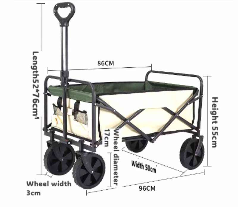 Anchor Heavy Duty Folding Utility Wagon Cart for Camping Outdoor Shopping