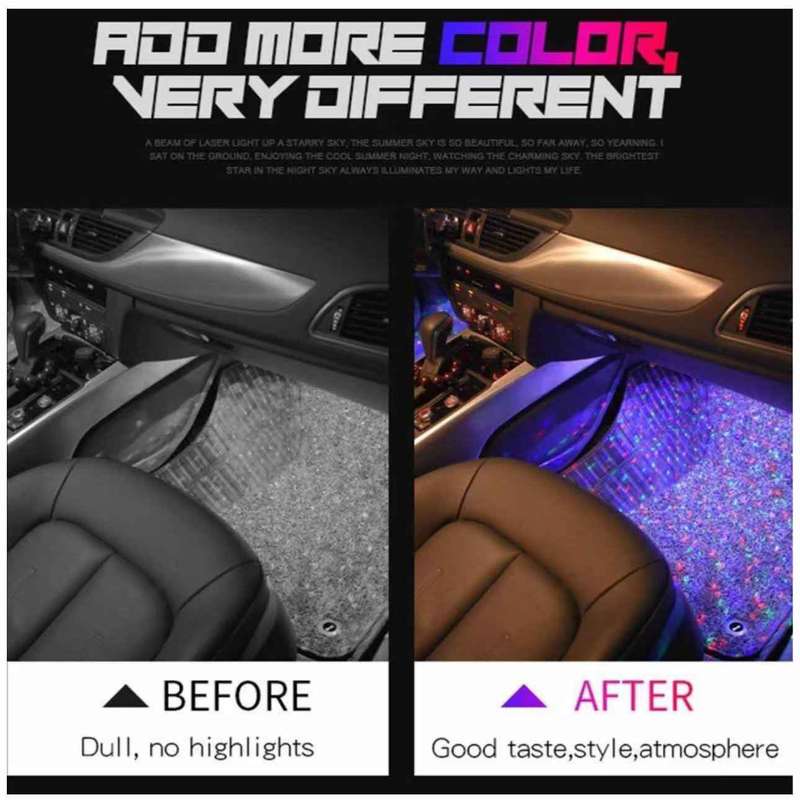 Interior LED Lamp Starlight Of Car Seat Bottom