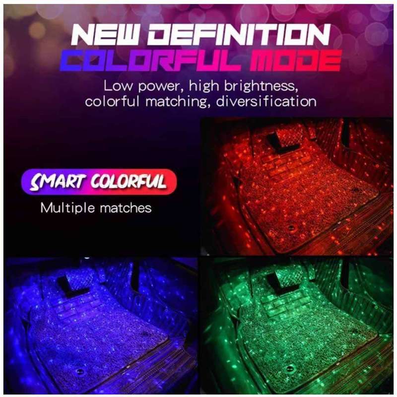 Interior LED Lamp Starlight Of Car Seat Bottom