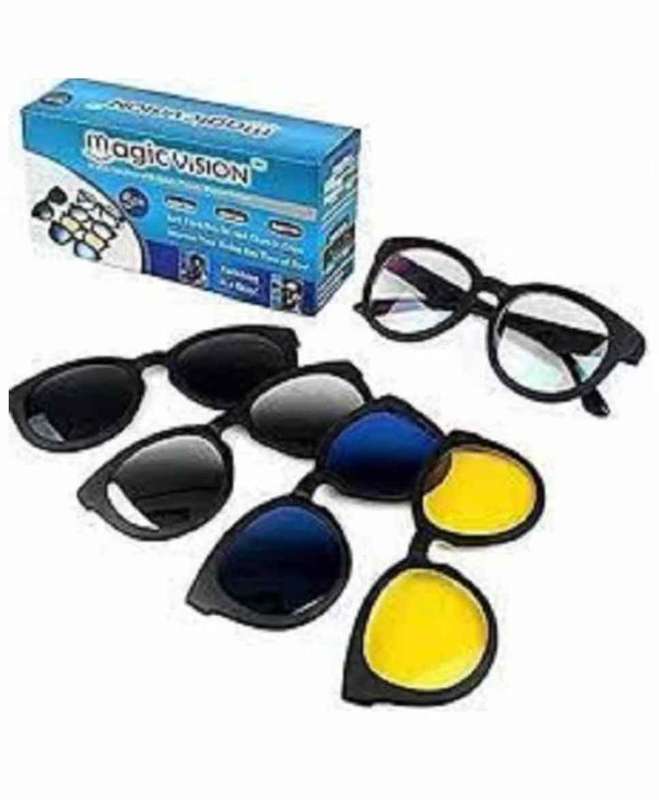 Magic Vision 5 in 1 Quick Change Magnet Lenses Frame Sunglasses