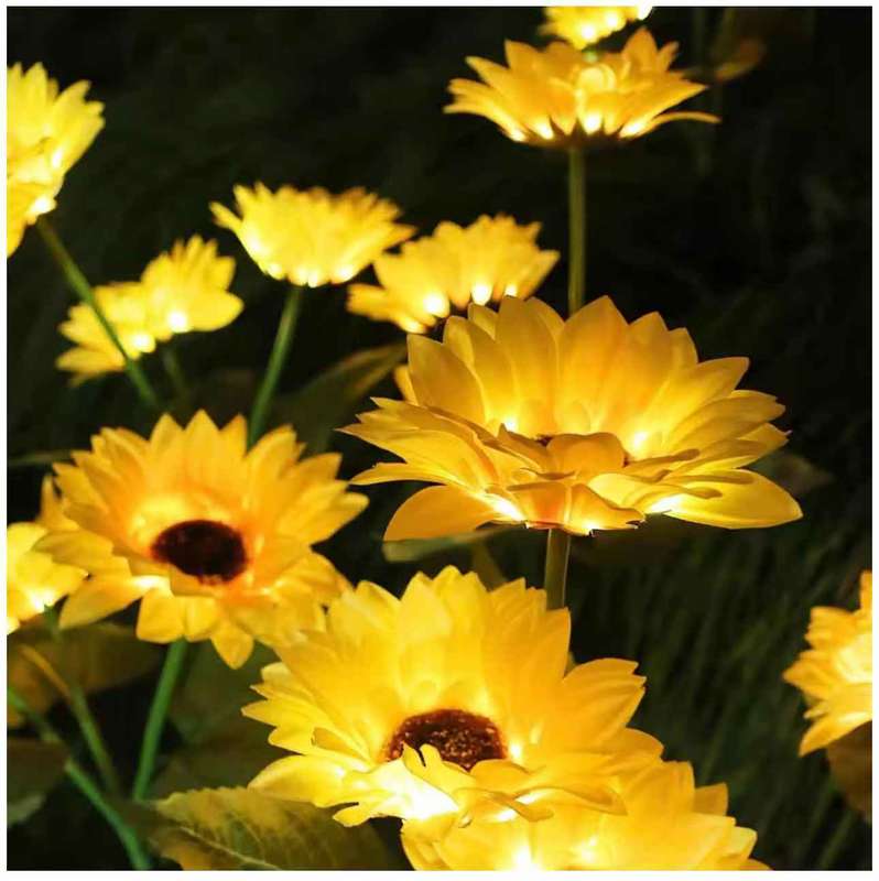 Solar Sunflower Lawn Light Garden Light