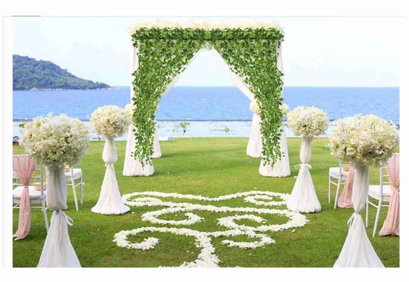 12 Strands Artificial Leaves Plants Vine Hanging Garland Wall Decor C
