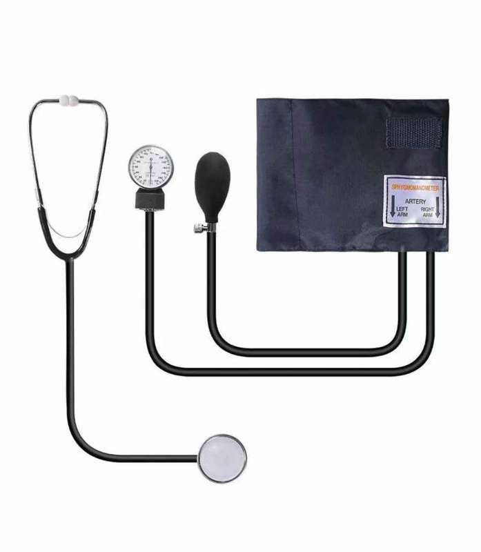 Aneroid Adult Blood Pressure Monitor Meter Sphygmomanometer Set