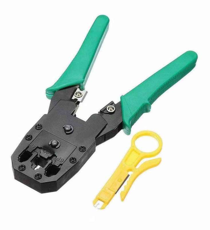 Tool Kit LAN Crimper Down Wire Stripper Cat5 6 RJ45 BAG PK