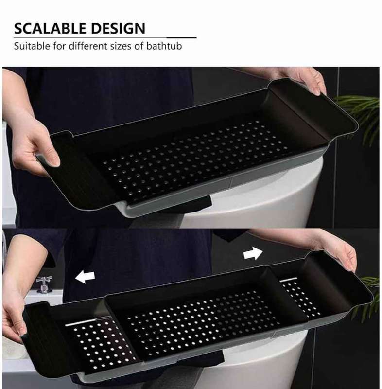 Bath Tray Expandable Bathtub Caddy Storage Rack Bathtub Tub Organizer
