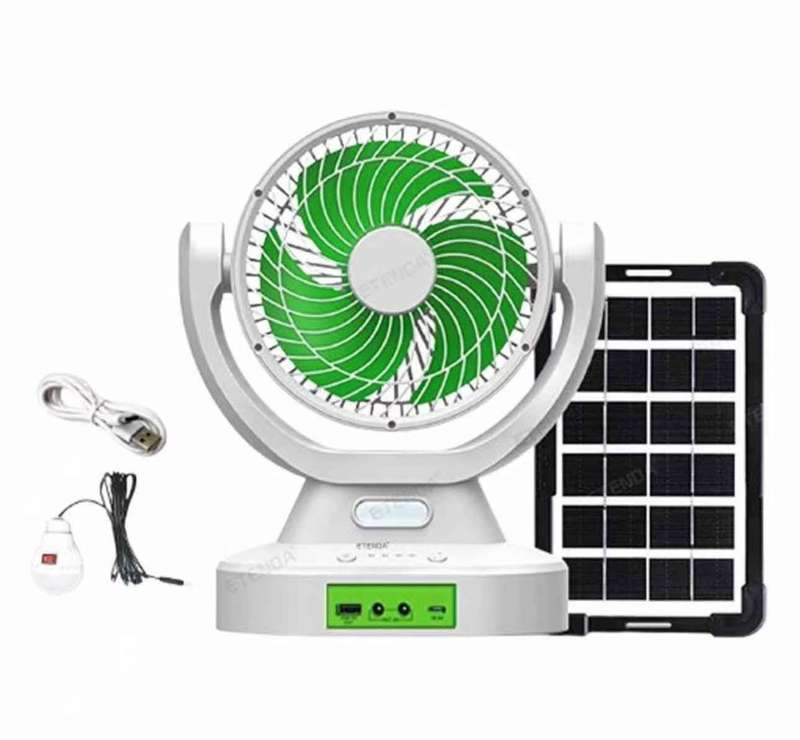 7-inch multifunctional solar charging fan