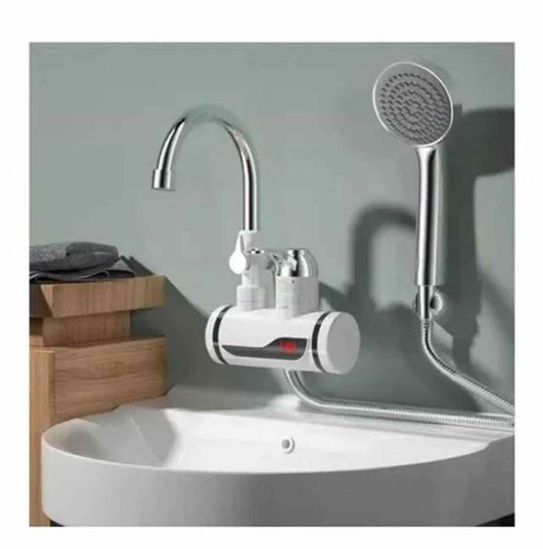 Electric Shower Water Instant,Water Faucet,Fast Heating Water Tap - Silver